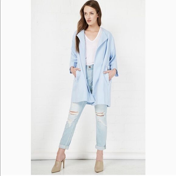 New JOA Cotton Twill Zippered Coat Jacket Oversize - Picture 2 of 8